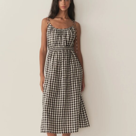 DÔEN Leslie Dress in Marilyn Gingham - Picture 3 of 9